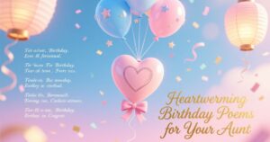 Heartwarming Birthday Poems for Your Aunt: Cherishing Bonds with Verse